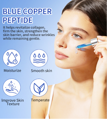 Ser Facial cu Peptide de Cupru și Acid Hialuronic – Fermitate, Hidratare și Aspect Revitalizat