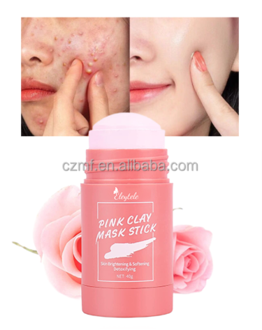 Mască Facială Stick cu Argilă Roz – Curățare Delicată, Hidratare și Aspect Revitalizat